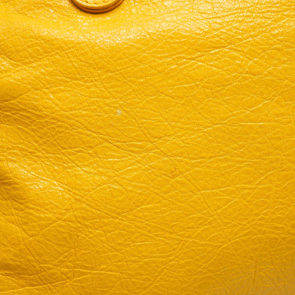 Balenciaga classic city bag yellow ruthenium hardware — Designer Leather Handbag