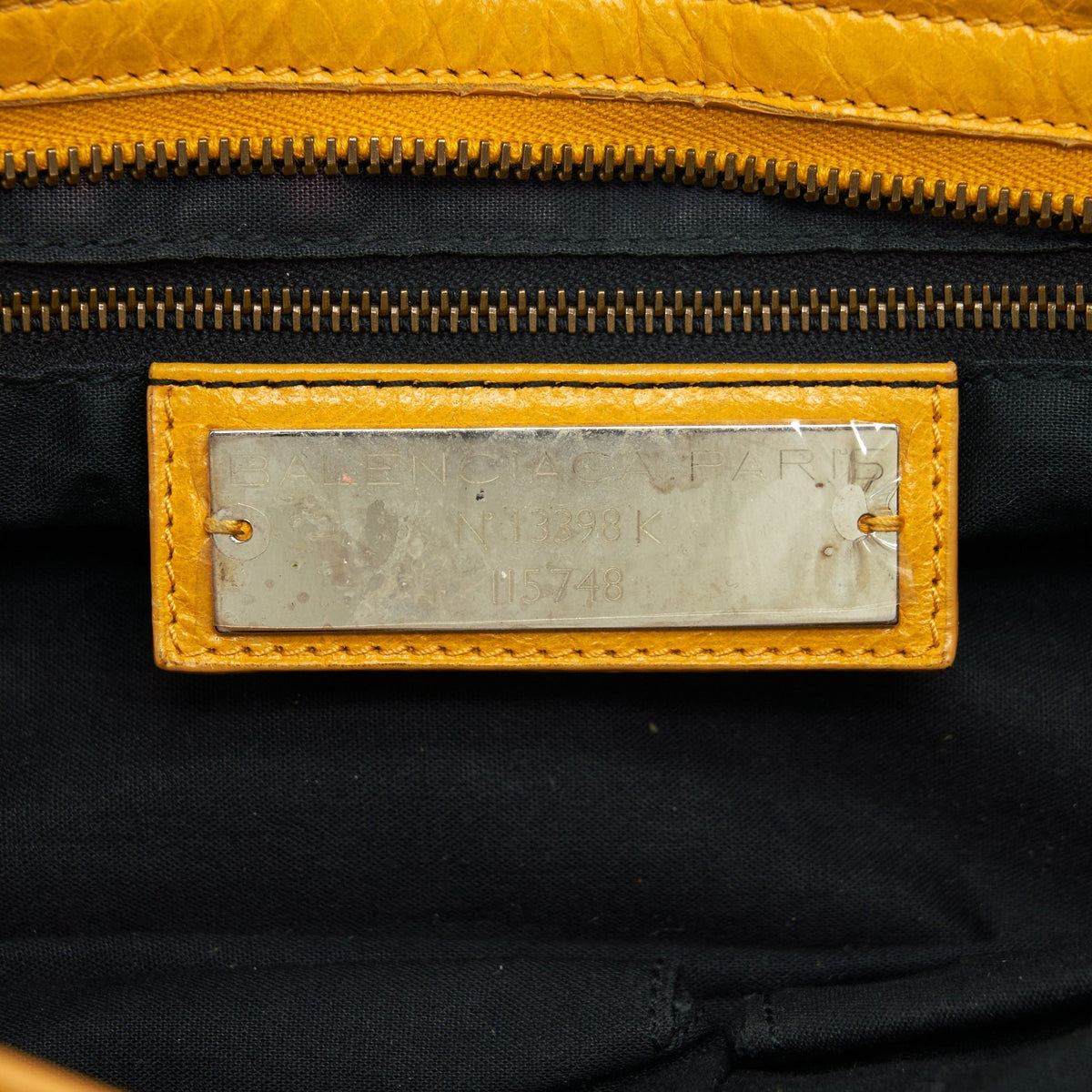 Balenciaga classic city bag yellow ruthenium hardware — Designer Leather Handbag