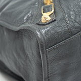 Balenciaga authentic luxury handbag Grey leather craftsmanship