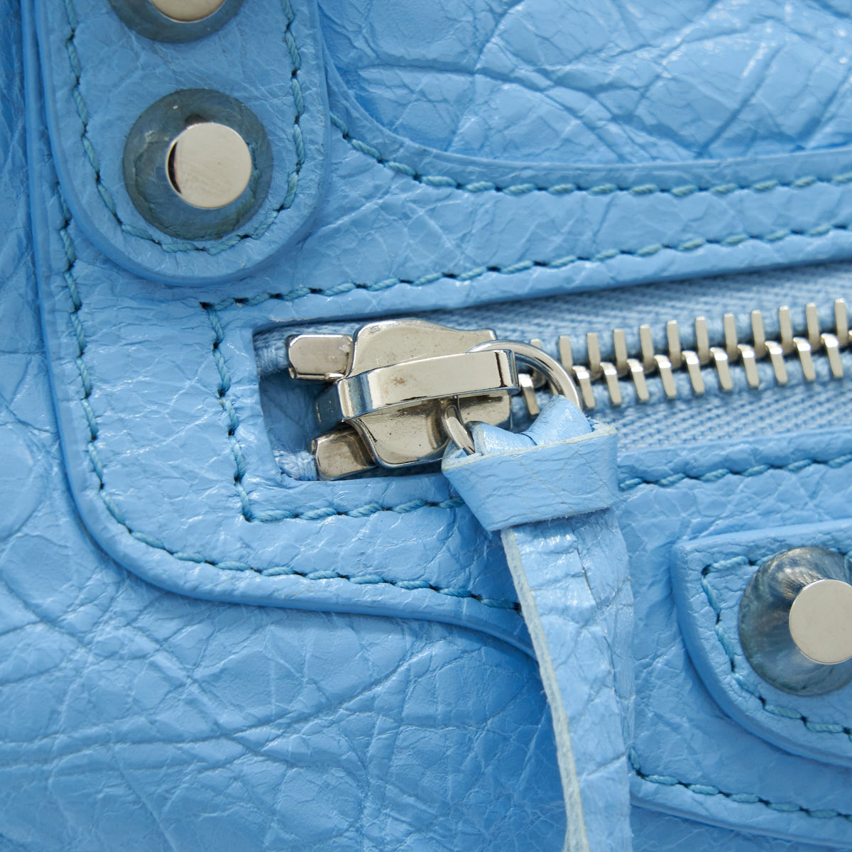Balenciaga women's handbag Blue luxury designer leather