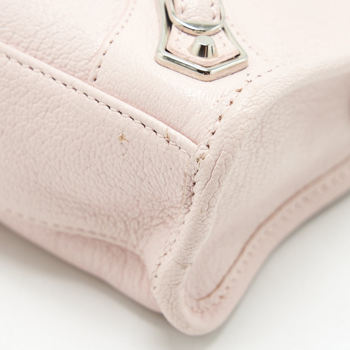 Balenciaga Nano Classic Metallic edge city bag light pink SHW — Designer Leather Handbag