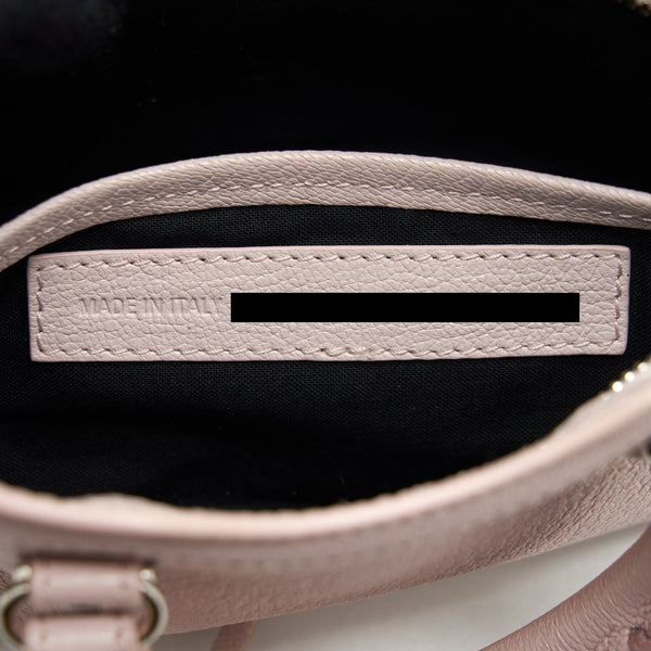 Balenciaga Nano Classic Metallic edge city bag light pink SHW — Designer Leather Handbag