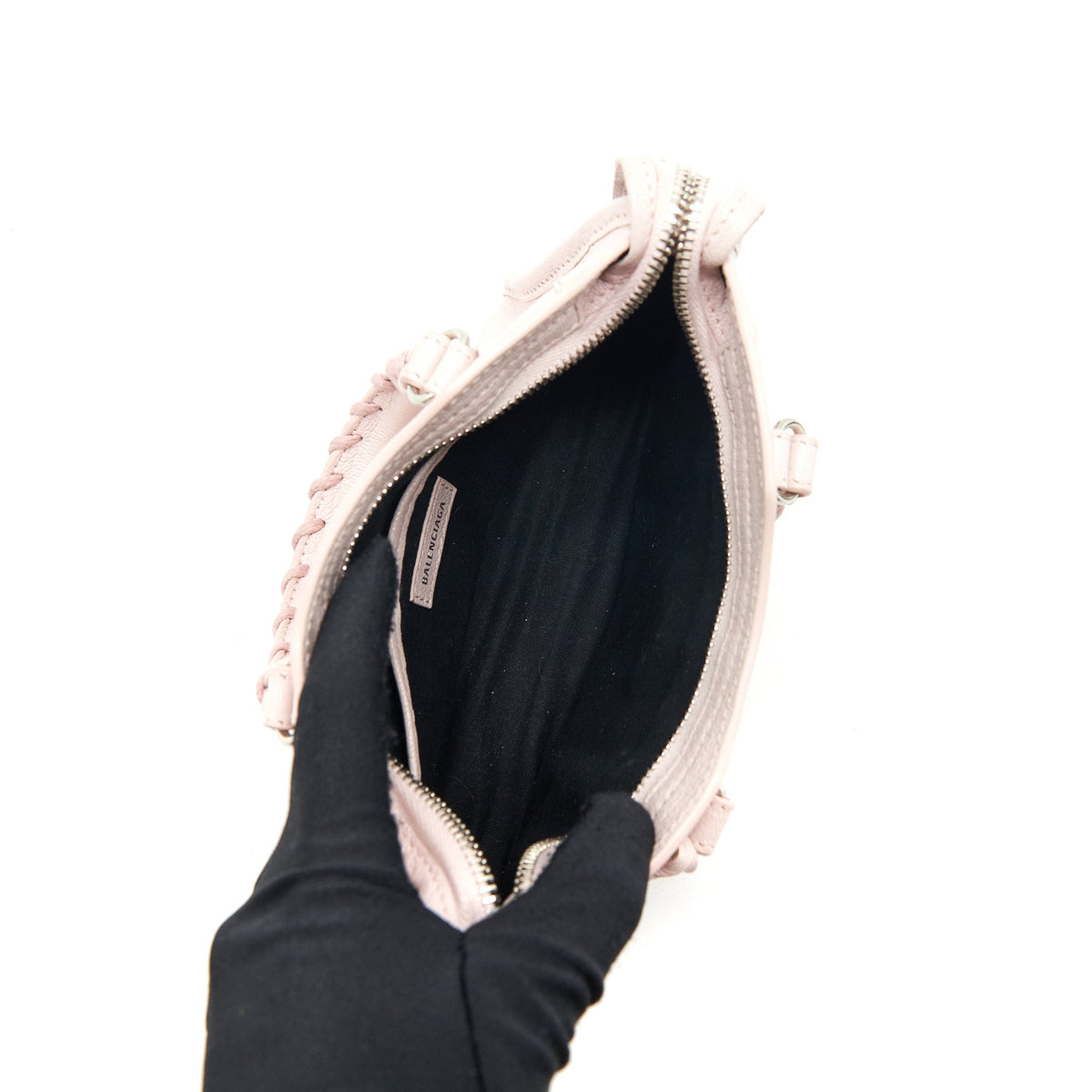 Balenciaga Nano Classic Metallic edge city bag light pink SHW — Designer Leather Handbag