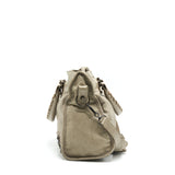 Balenciaga authentic luxury handbag Grey leather craftsmanship