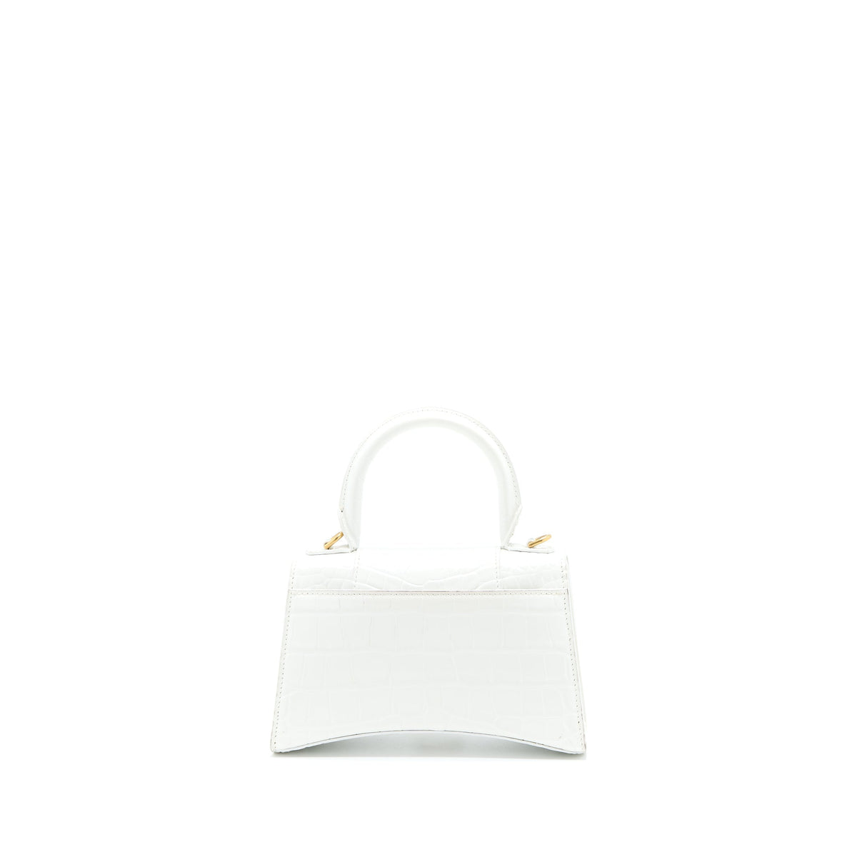 Side view of Balenciaga handbag White premium designer bag