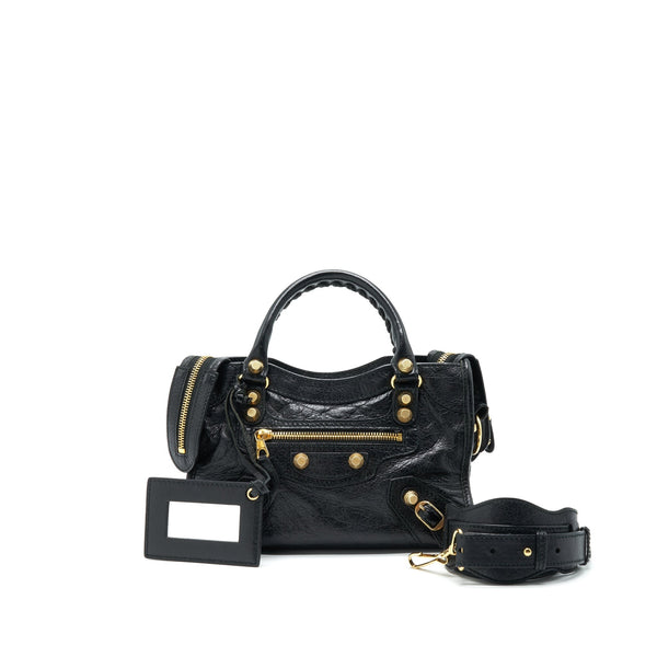 Balenciaga Mini City Black with GHW | Designer Leather Handbag