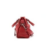 Balenciaga authentic luxury handbag Red leather craftsmanship