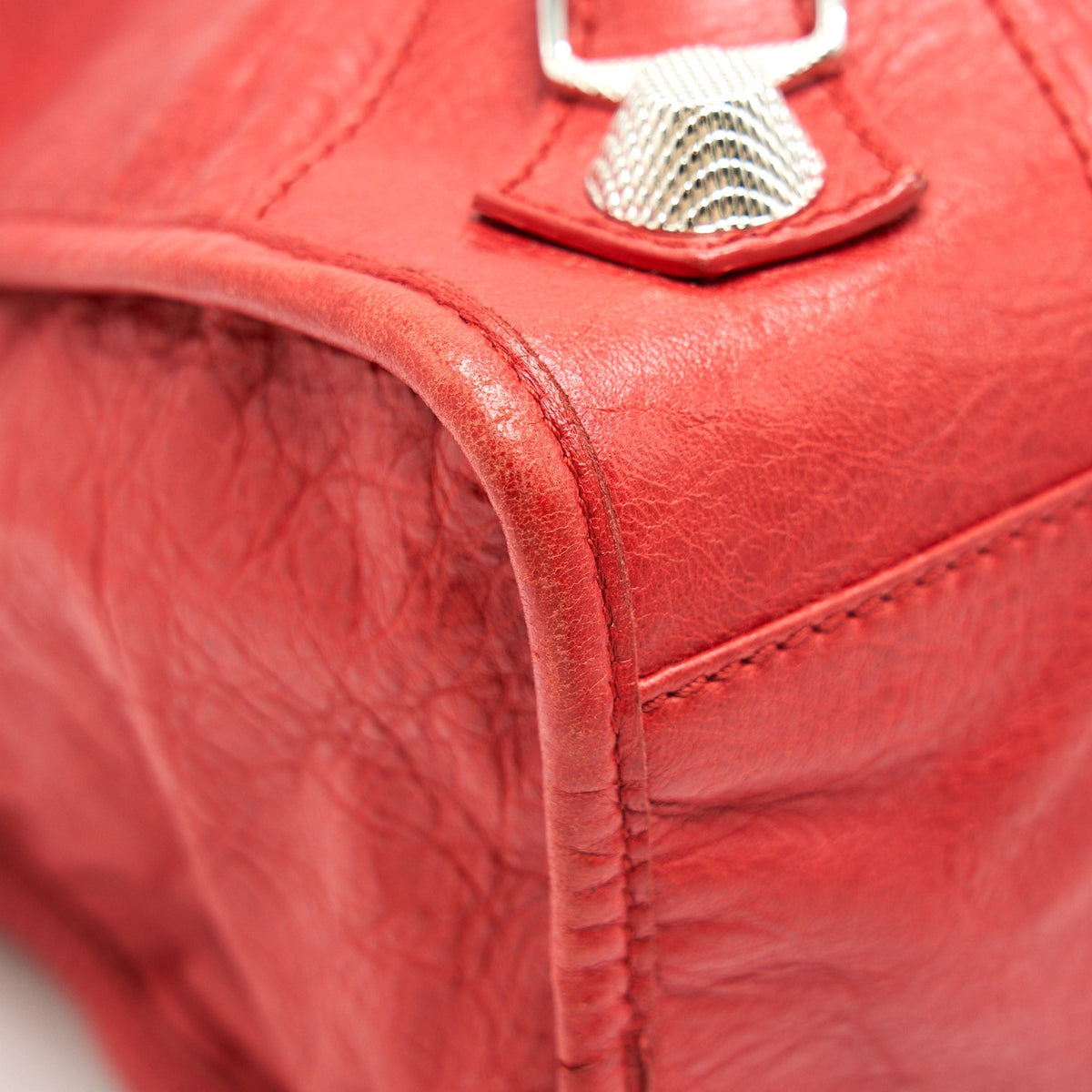Balenciaga women's handbag Red luxury designer leather