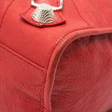 Side view of Balenciaga handbag Red premium designer bag