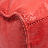 Balenciaga authentic luxury handbag Red leather craftsmanship