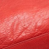 Balenciaga authentic luxury handbag Red leather craftsmanship