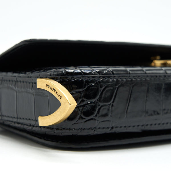 Balenciaga Ghost Sling Bag black GHw | Designer Ghost Shoulder Bag