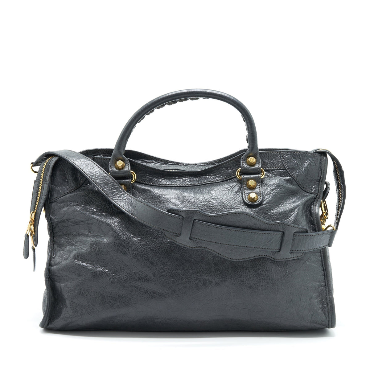 Balenciaga Classic City Bag Grey GHW — Designer Leather Handbag