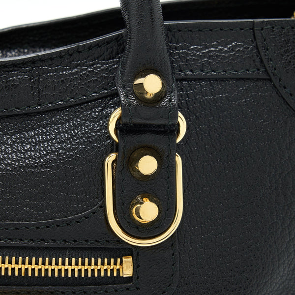Balenciaga Metallic Edg City S bag Black GHW | Designer Luxury Handbag