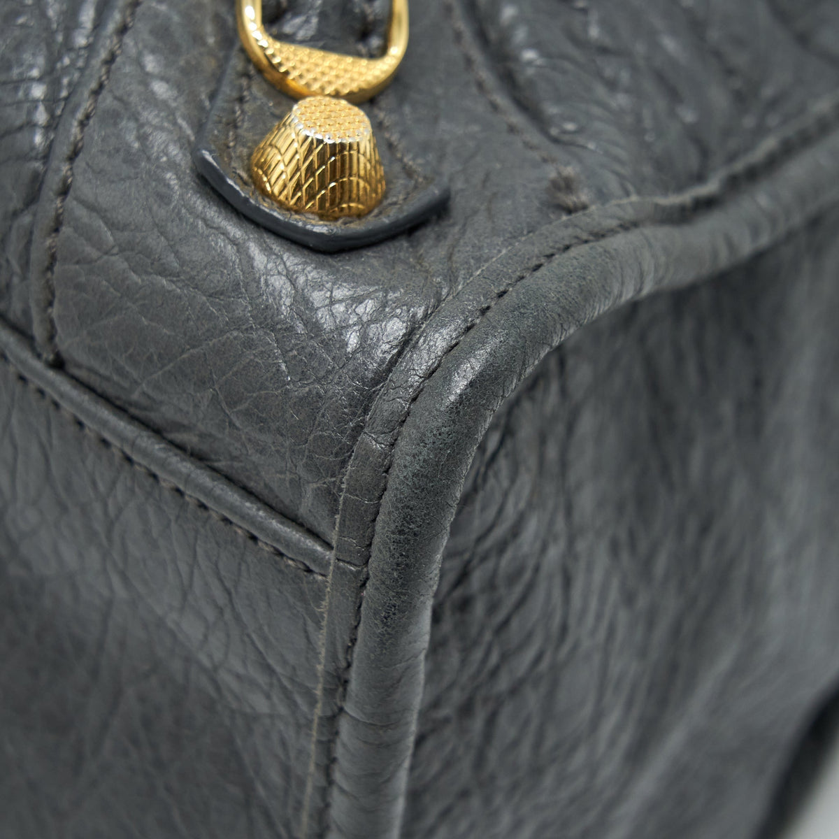 Balenciaga Classic City Bag Grey GHW — Designer Leather Handbag
