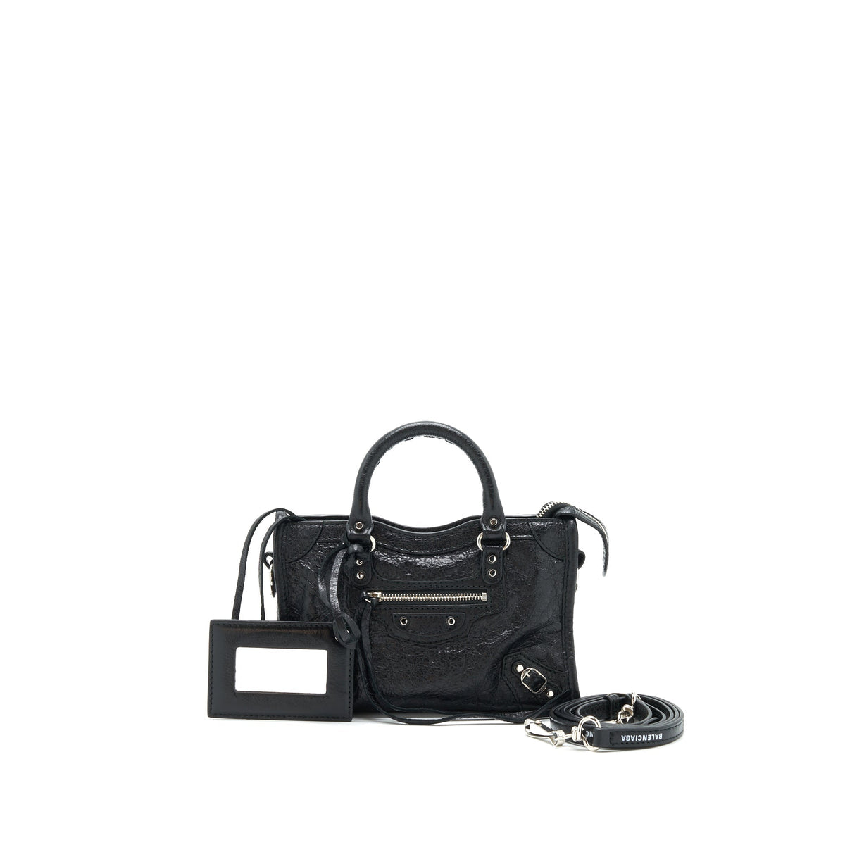 Balenciaga Nano City Bag Black SHW — Designer Leather Handbag