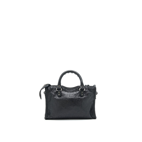 Balenciaga Nano City Bag Black SHW — Designer Leather Handbag