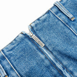 Balenciaga designer handbag denim closeup detail