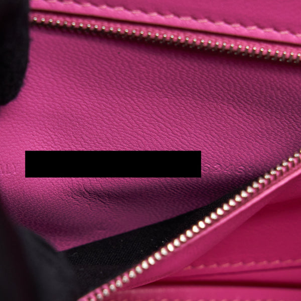 Balenciaga Hourglass Croc Embossed Pink SHW | Designer Top Handle Bag