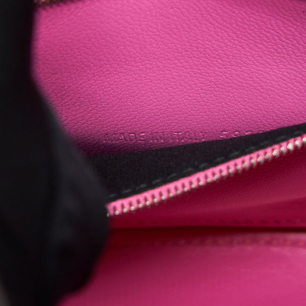 Balenciaga Hourglass Croc Embossed Pink SHW | Designer Top Handle Bag