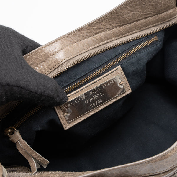 Balenciaga Classic City Bag Light Brown Ruthenium Hardware — Designer Leather Handbag