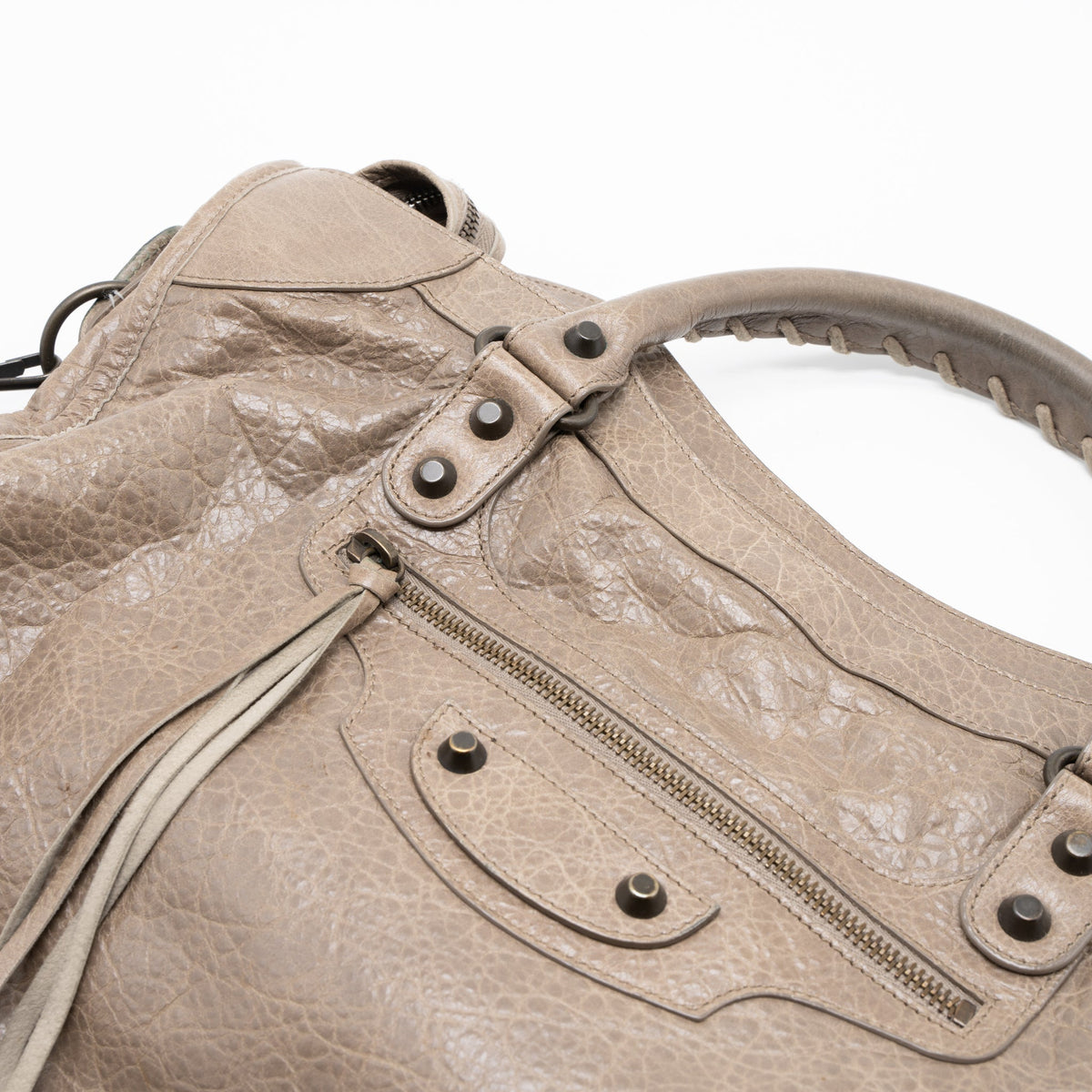 Balenciaga Classic City Bag Light Brown Ruthenium Hardware — Designer Leather Handbag