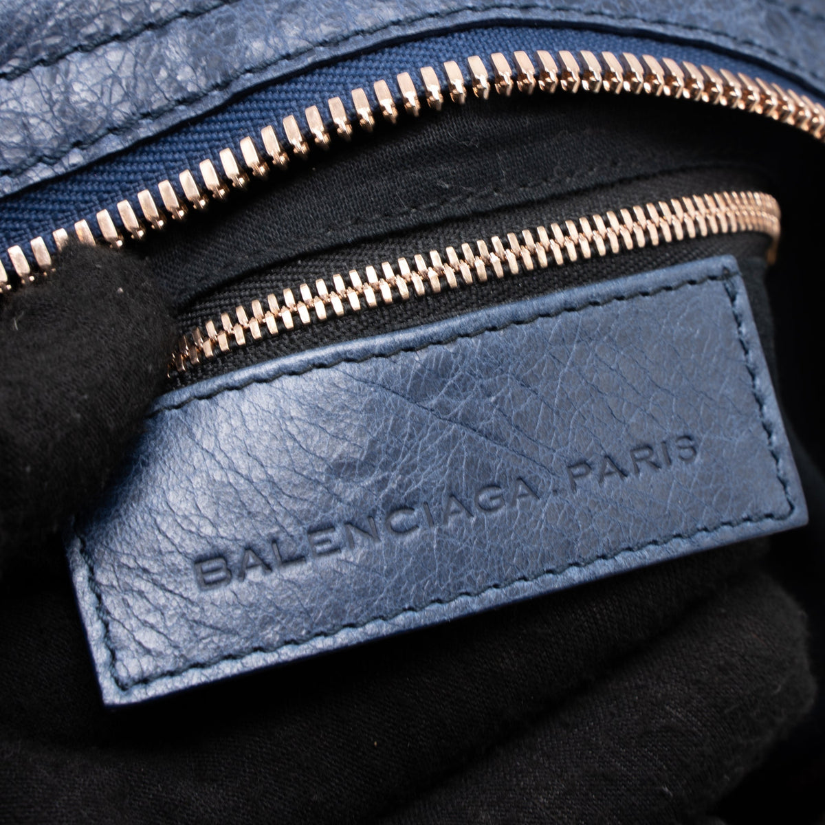Balenciaga Giant City Bag Dark Blue RGHW — Designer Leather Handbag