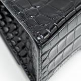 Side view of Balenciaga handbag Black premium designer bag