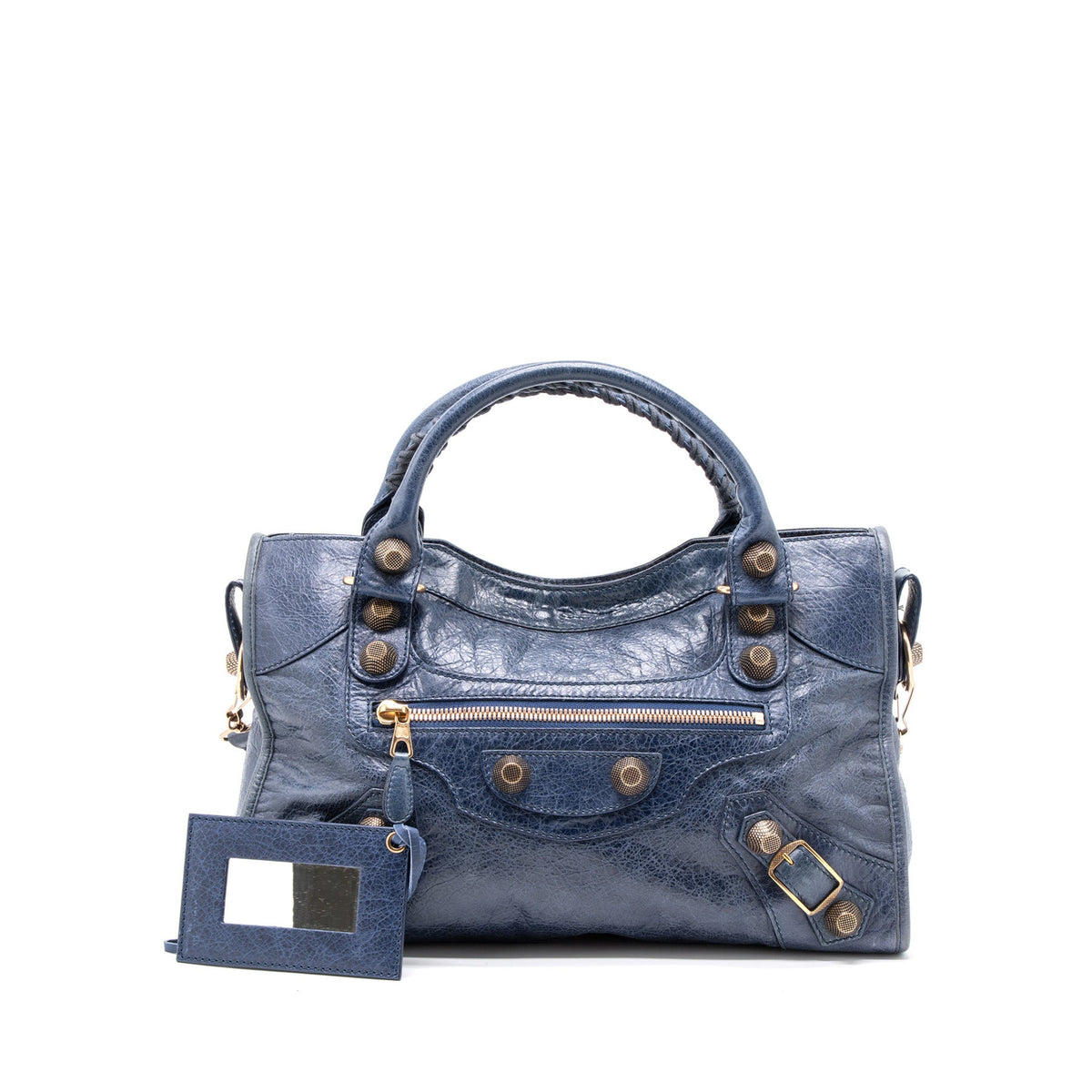 Balenciaga Giant City Bag Dark Blue RGHW — Designer Leather Handbag