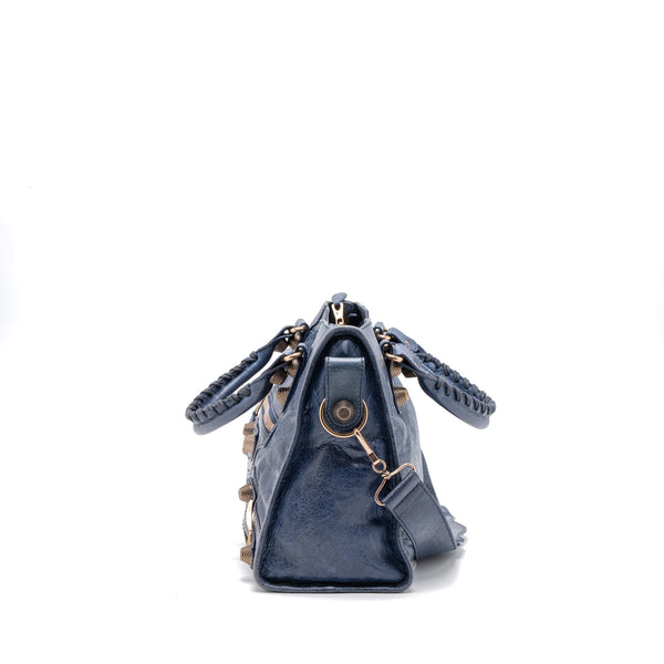 Balenciaga Giant City Bag Dark Blue RGHW — Designer Leather Handbag