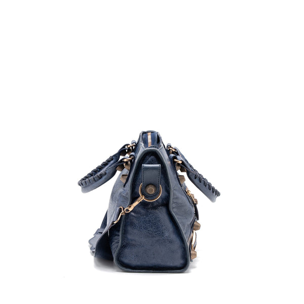 Balenciaga Giant City Bag Dark Blue RGHW — Designer Leather Handbag