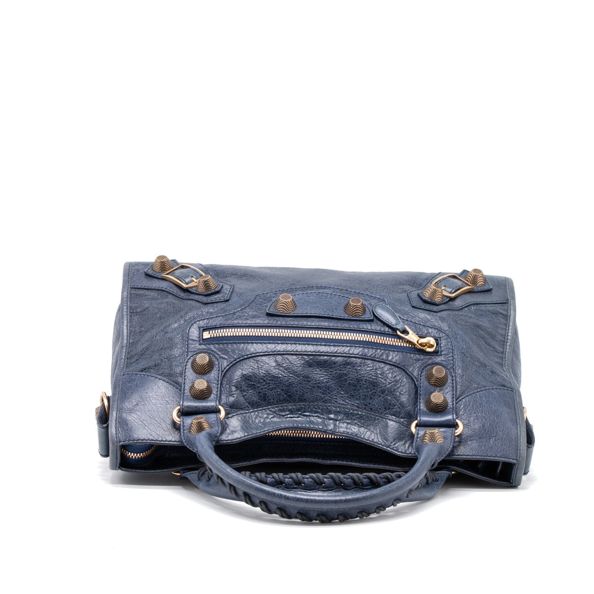 Balenciaga Giant City Bag Dark Blue RGHW — Designer Leather Handbag
