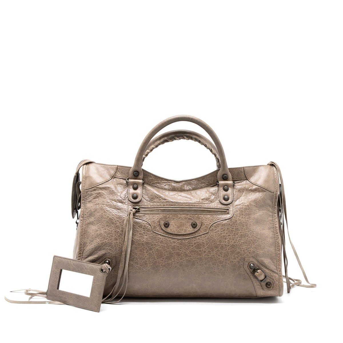 Balenciaga Classic City Bag Light Brown Ruthenium Hardware — Designer Leather Handbag