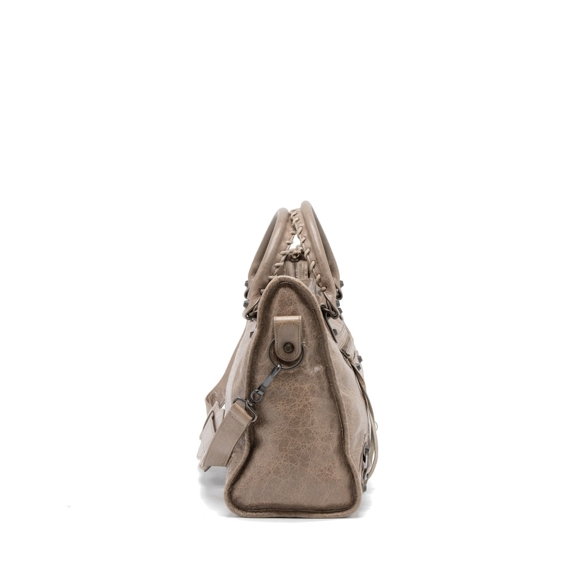 Balenciaga Classic City Bag Light Brown Ruthenium Hardware — Designer Leather Handbag