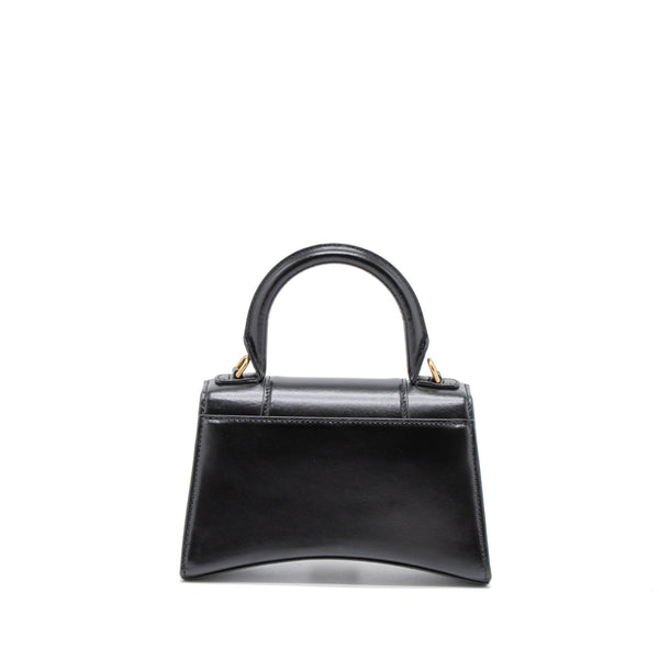 Balenciaga Hourglass XS Calfskin Black GHW | Designer Top Handle Bag