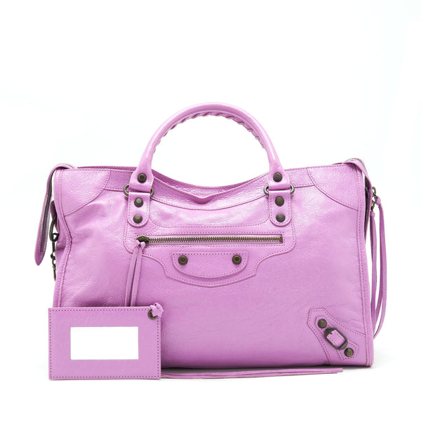 Balenciaga Classic City Bag Purple — Designer Leather Handbag