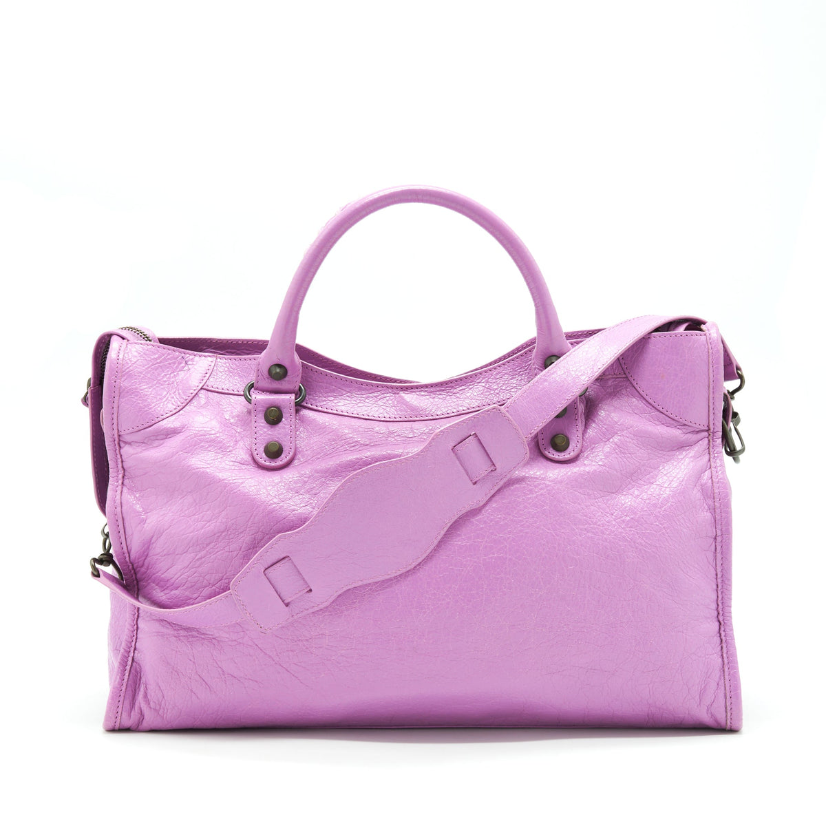 Balenciaga Classic City Bag Purple — Designer Leather Handbag