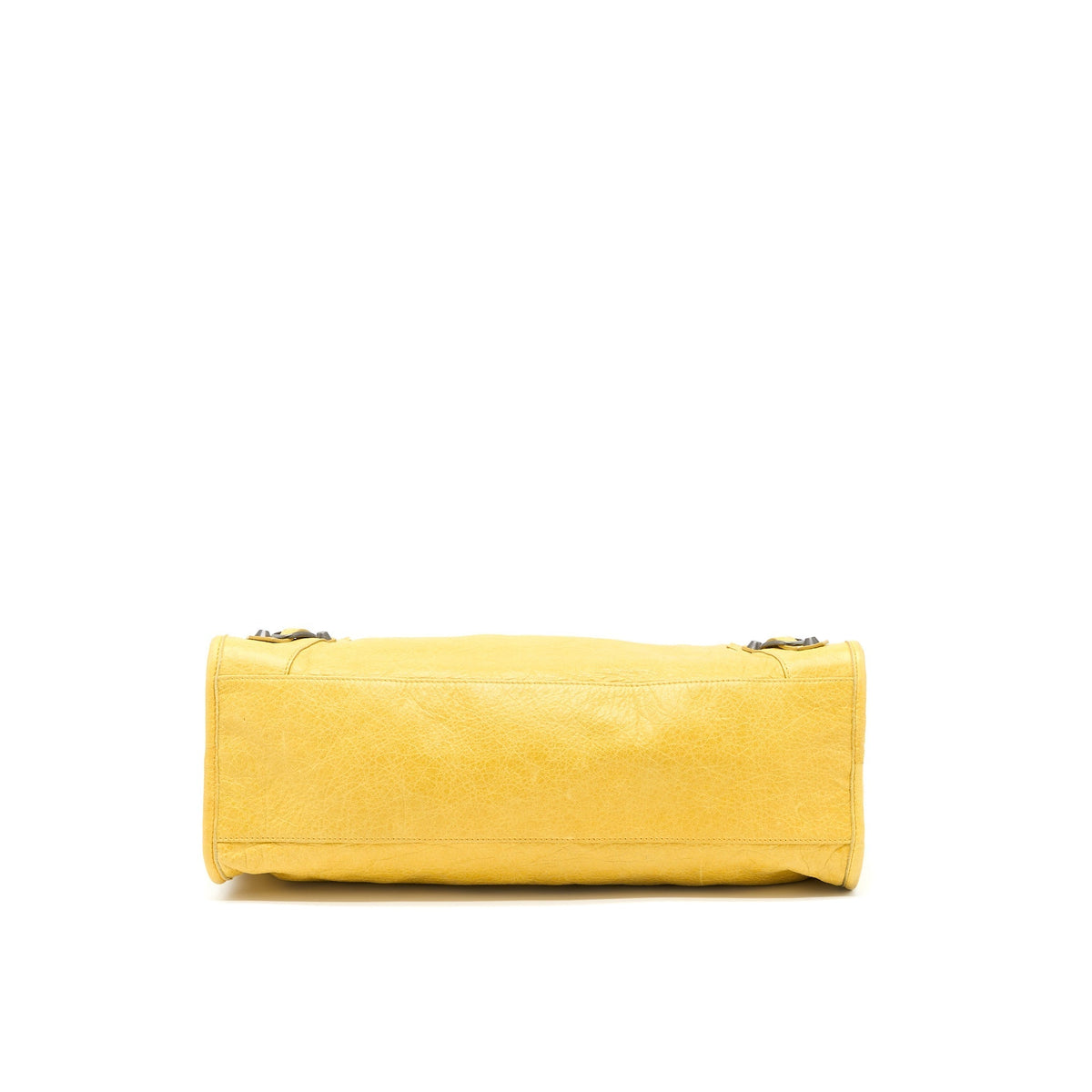Balenciaga Classic City Bag Lambskin Yellow with Black Hardware — Designer Leather Handbag
