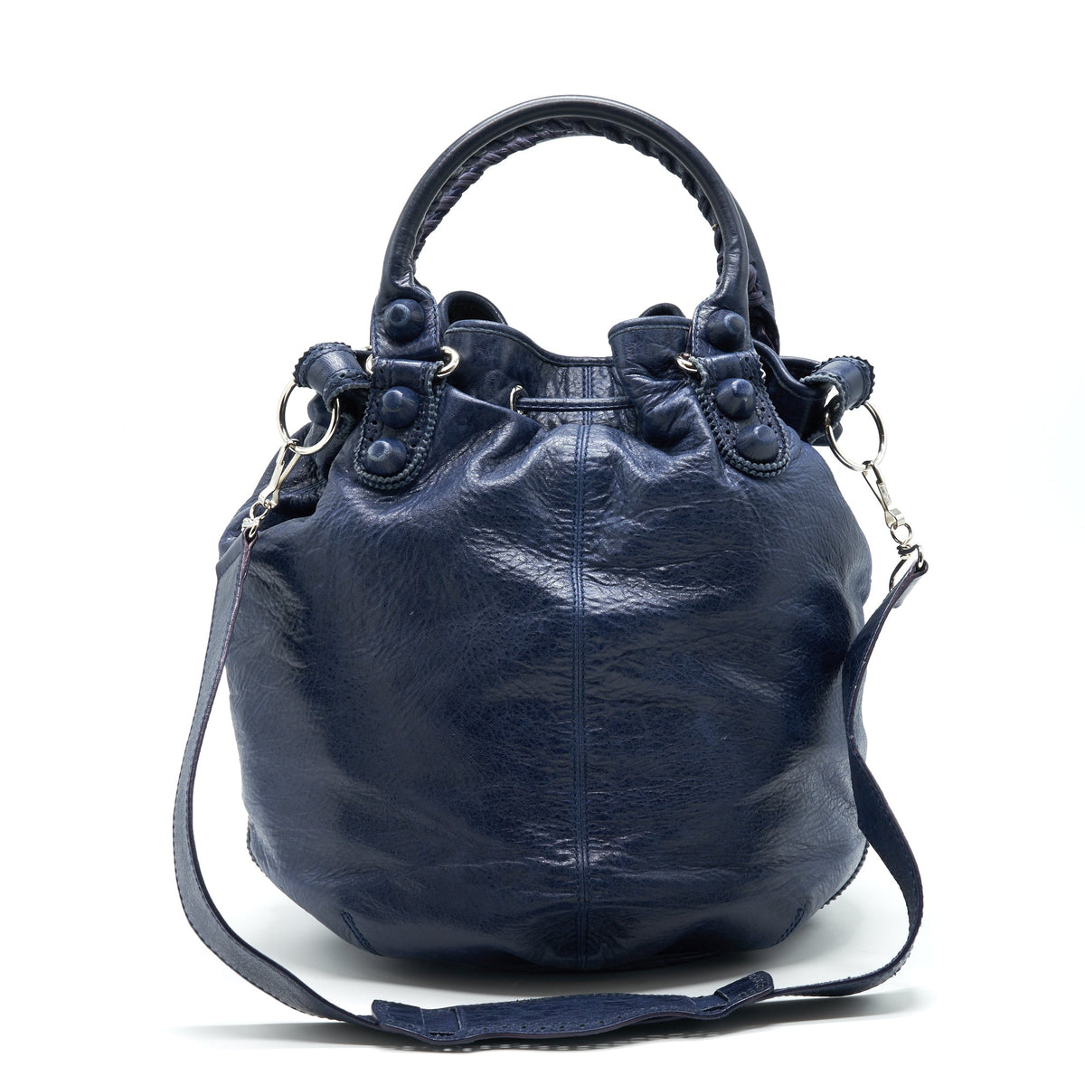 Balenciaga women's handbag Navy luxury designer leather