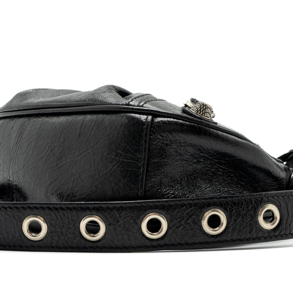 Balenciaga designer handbag leather closeup detail