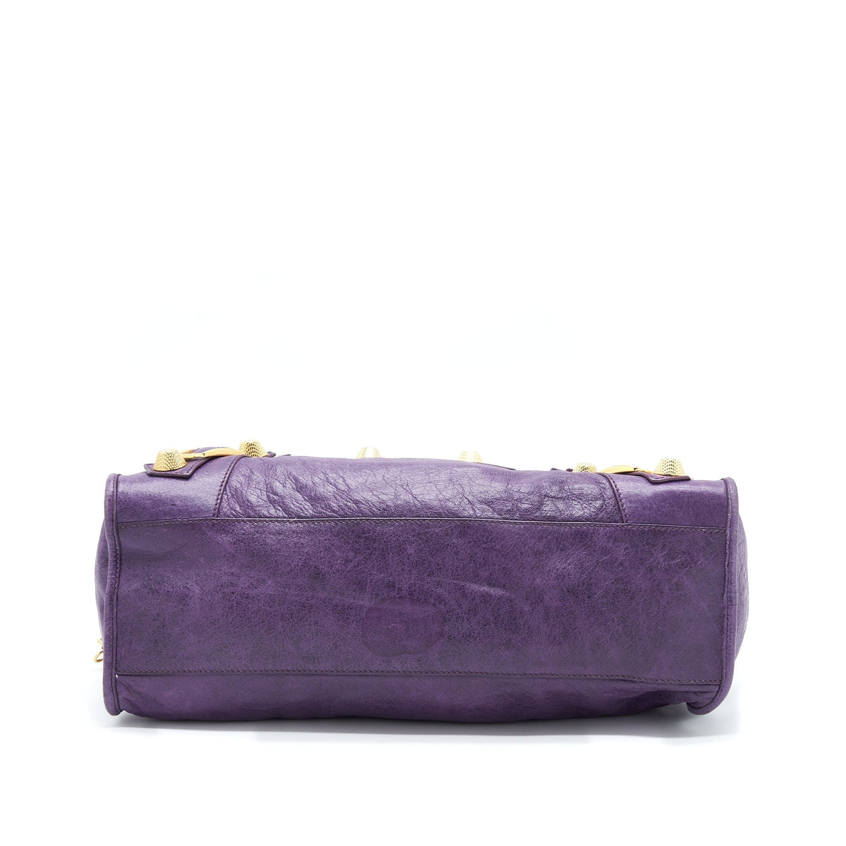 Balenciaga Giant City Bag Purple GHW — Designer Leather Handbag