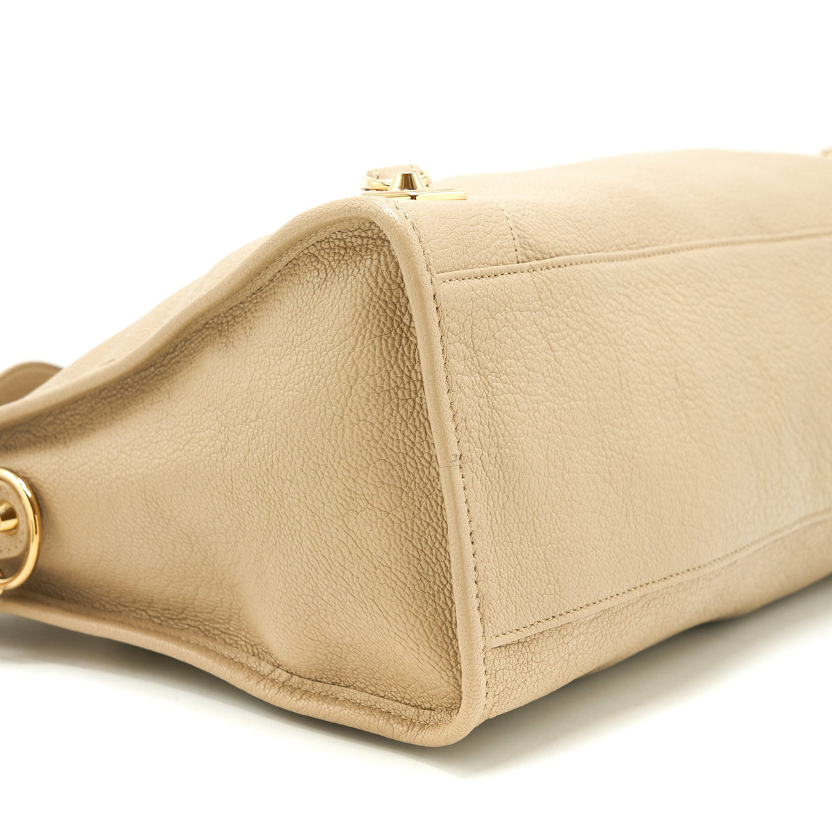 Balenciaga Medium Metallic edge City Bag beige LGHW — Designer Leather Handbag