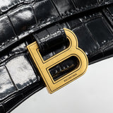 Side view of Balenciaga handbag Black premium designer bag