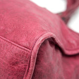 Side view of Balenciaga handbag Red premium designer bag