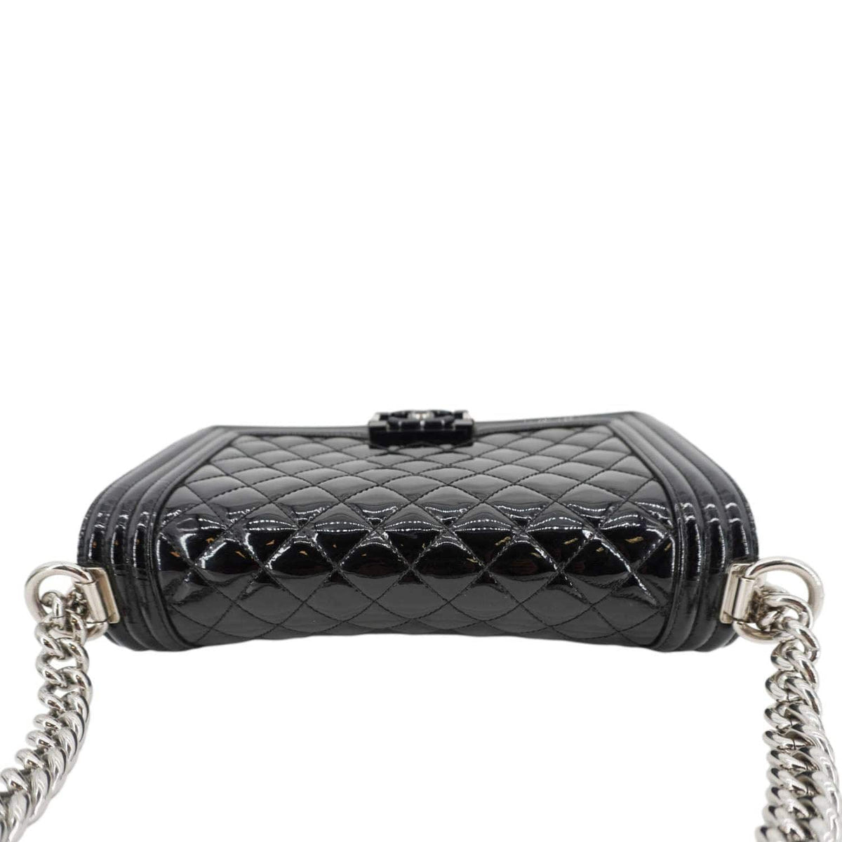 Chanel Bags Chanel Boy Flap Medium Plexiglass Patent Leather Crossbody Bag Black Luxury Designer Leather Handbag