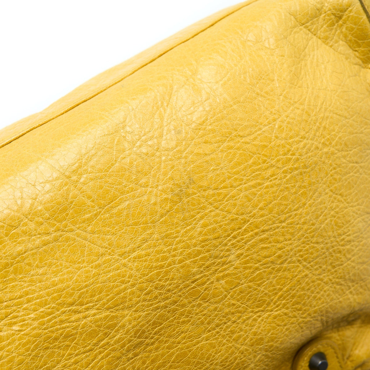 Balenciaga Classic City Bag Lambskin Yellow with Black Hardware — Designer Leather Handbag