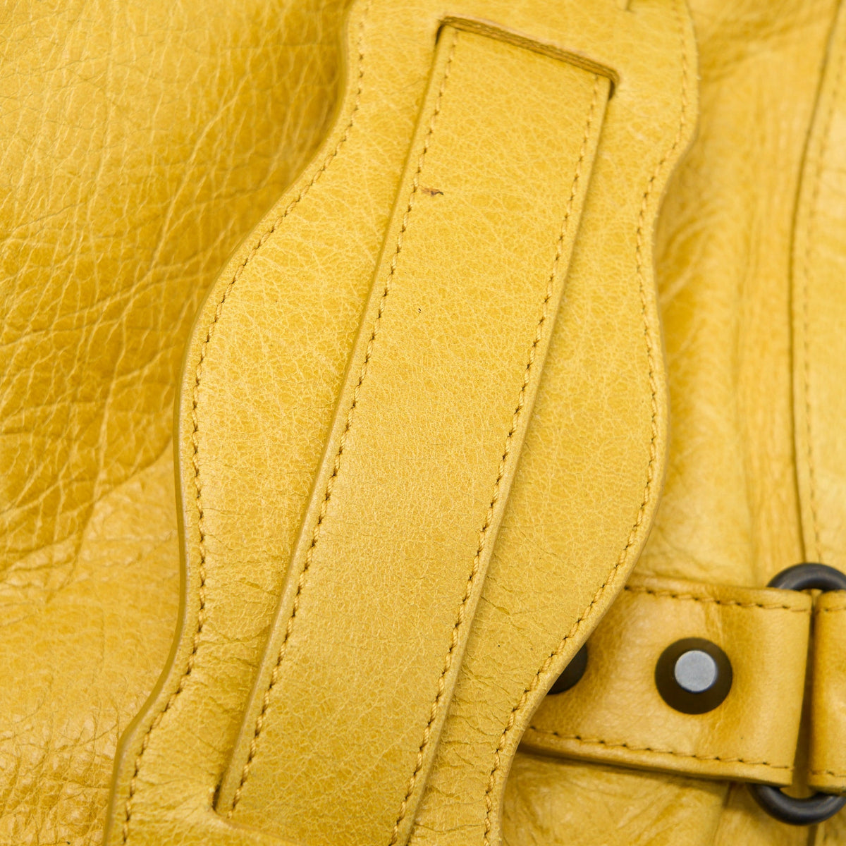 Balenciaga Classic City Bag Lambskin Yellow with Black Hardware — Designer Leather Handbag
