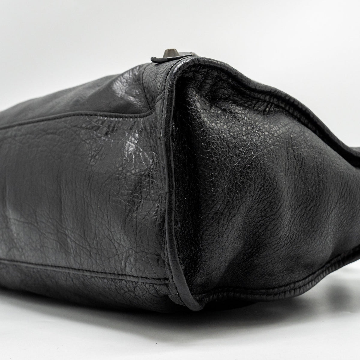 Balenciaga Giant City Bag Leather Black ruthenium Hardware — Designer Leather Handbag