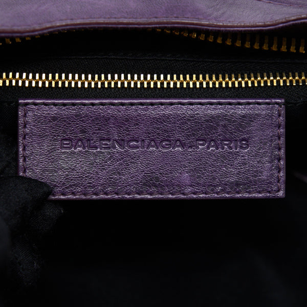 Balenciaga Giant City Bag Purple GHW — Designer Leather Handbag