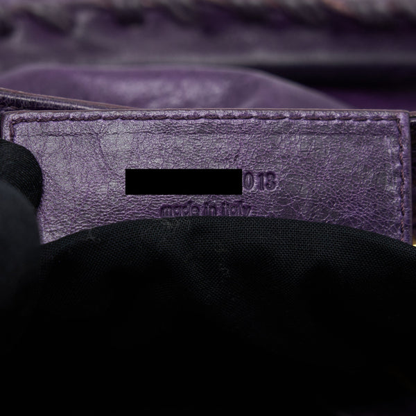 Balenciaga Giant City Bag Purple GHW — Designer Leather Handbag